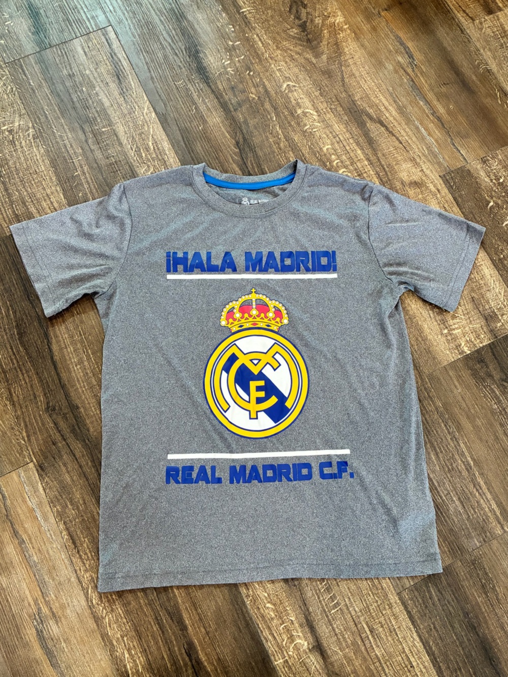 Real Madrid Boys' Gray Graphic Tee - Hala Madrid